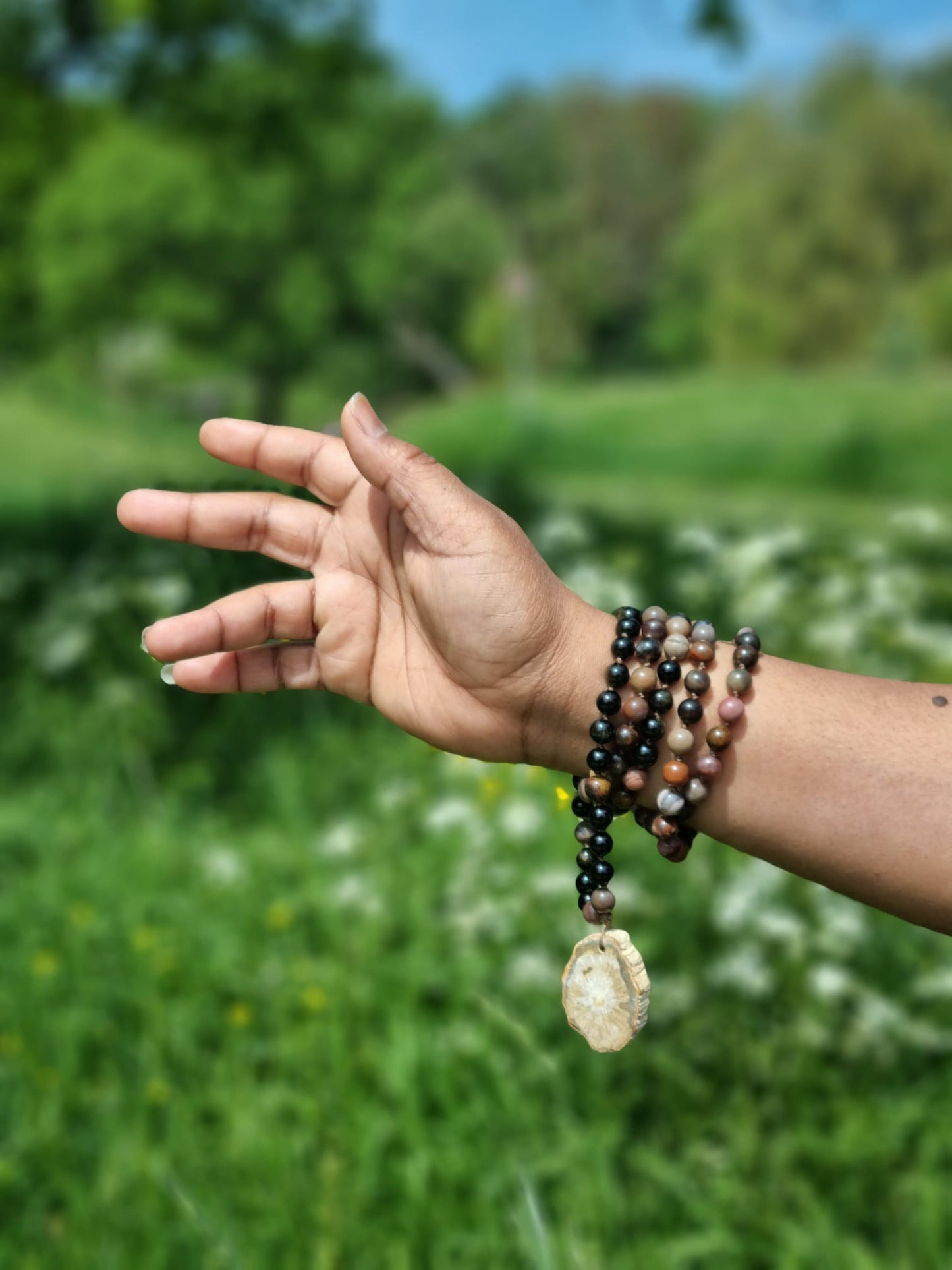 edelstenen mala ketting