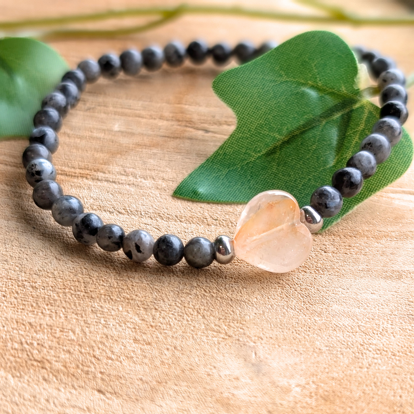 edelsteen armband van larvikiet