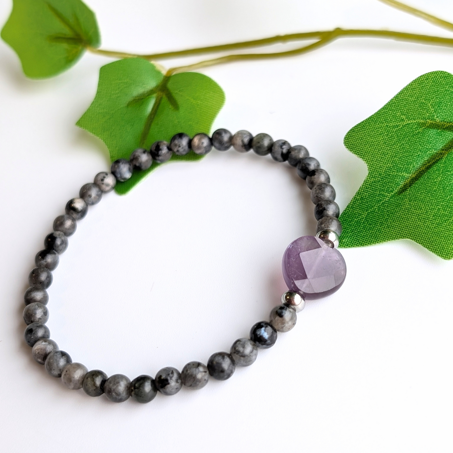 amethist hart armband