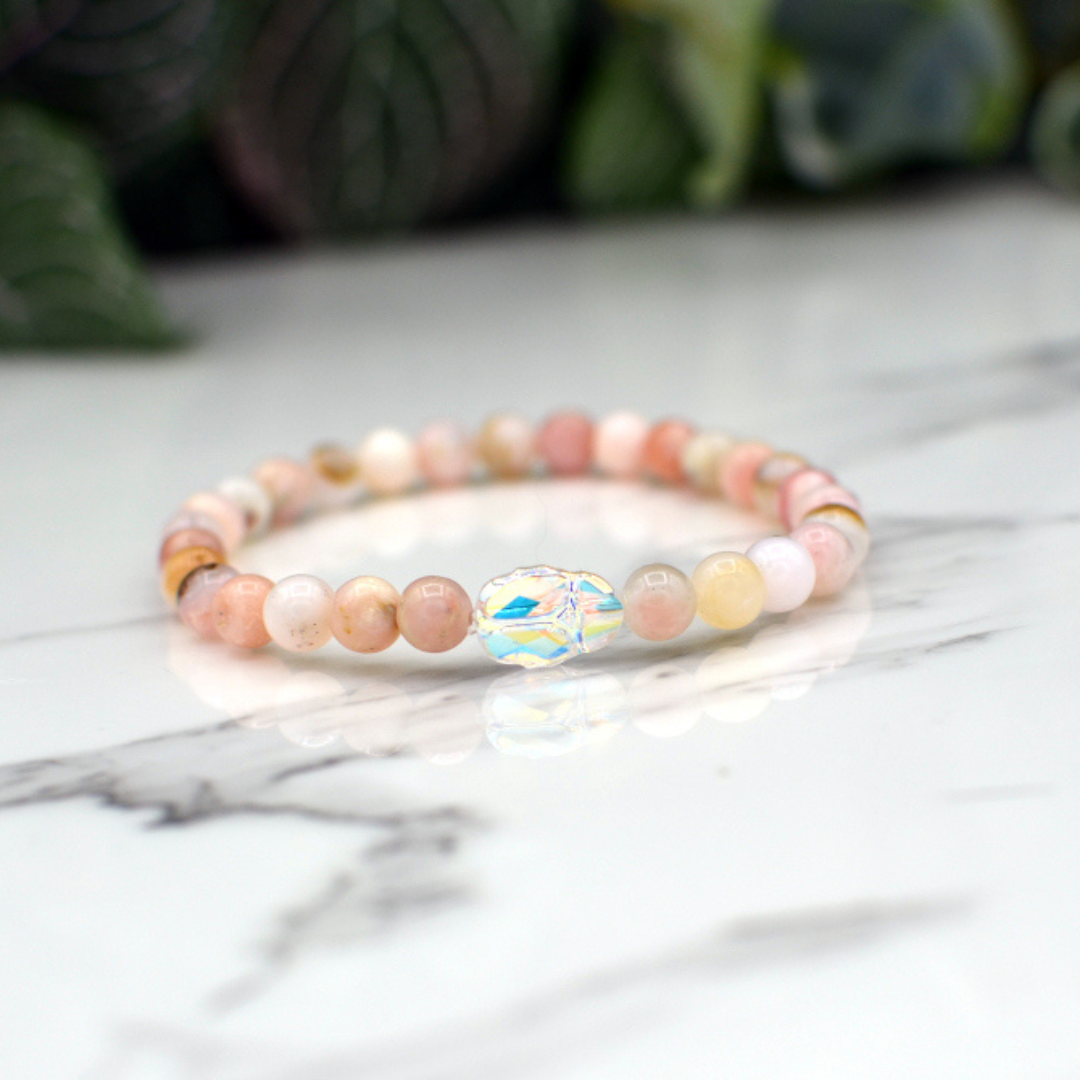 roze opal armband 