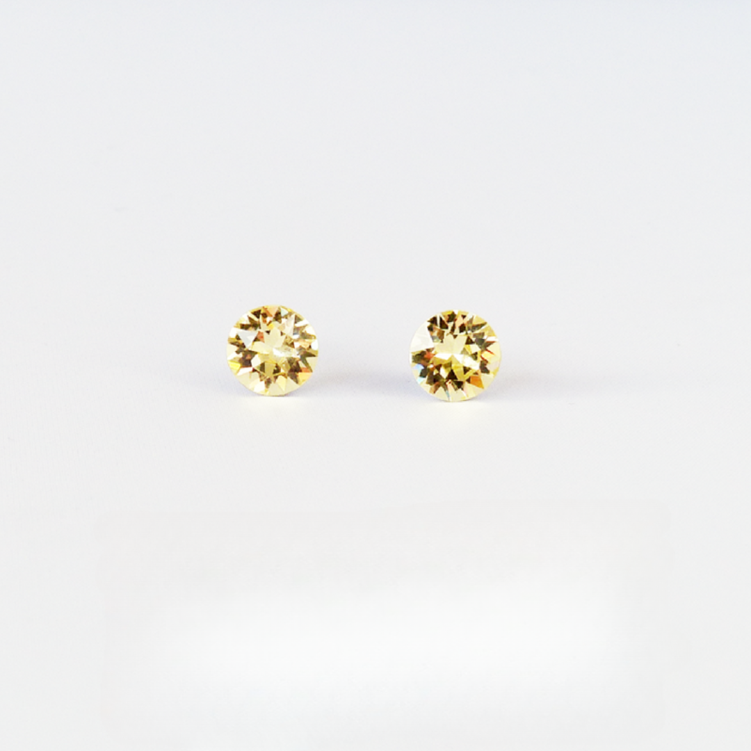 Jonquil green swarovski oorsteker