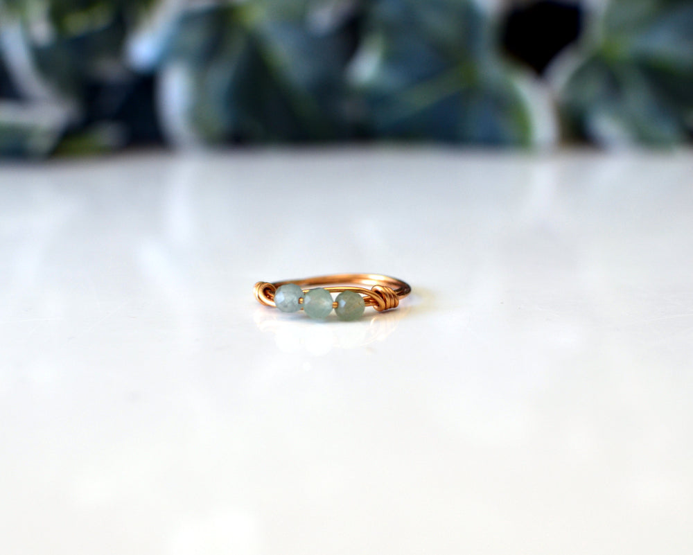 edelstenen ring aventurijn