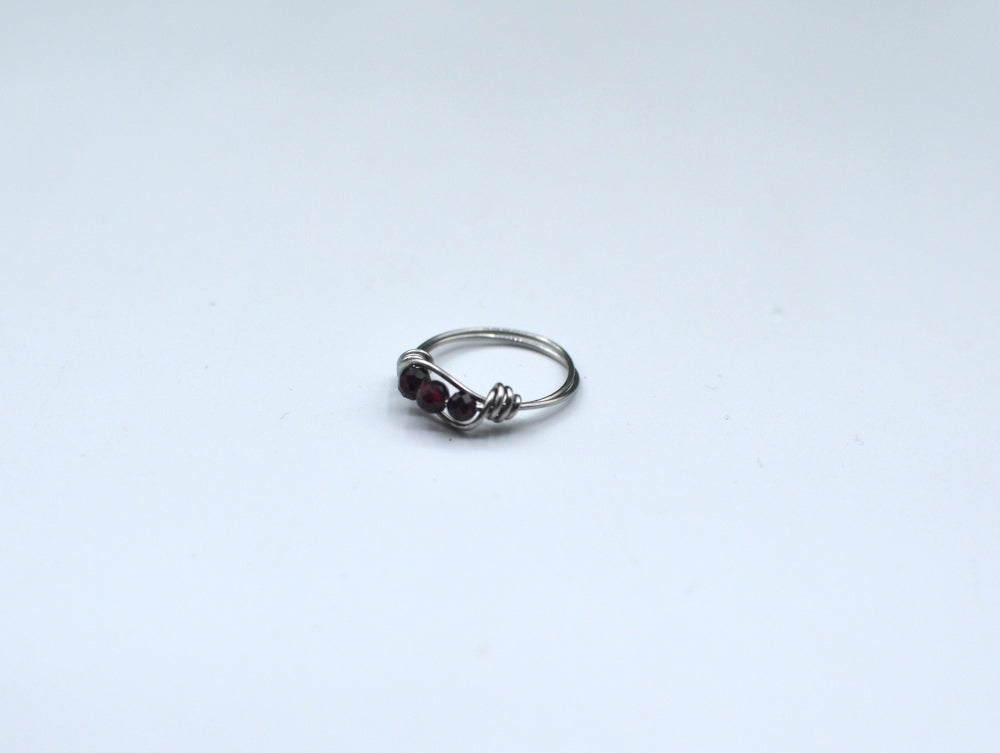 granaat edelsteen ring