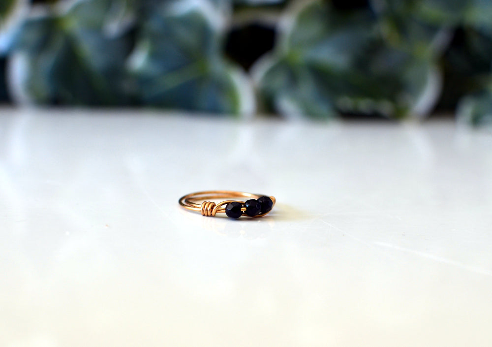 edelsteen ring black onyx