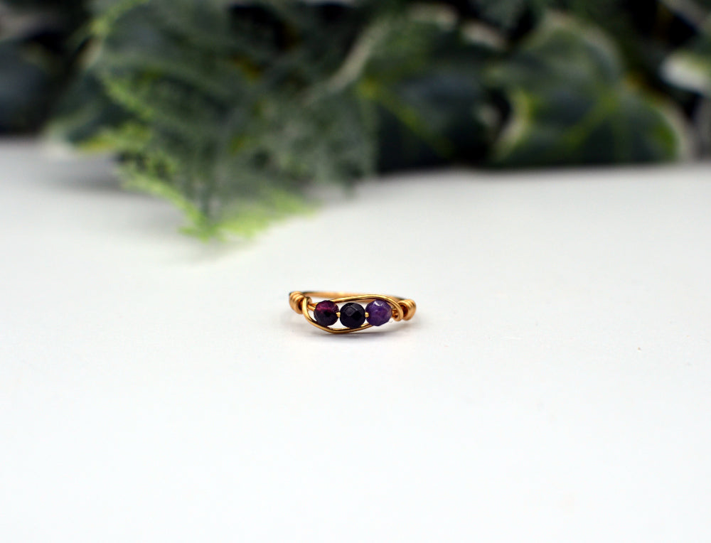edelsteen wire ringen