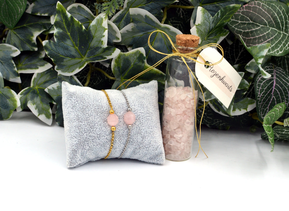 rozenkwarts set voor moeder en kind