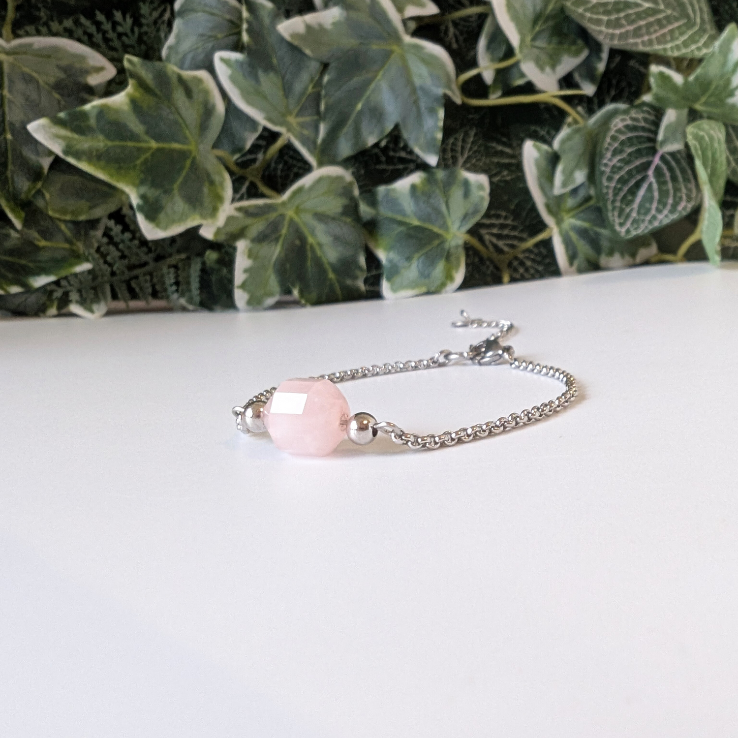 Rozenkwarts armband 