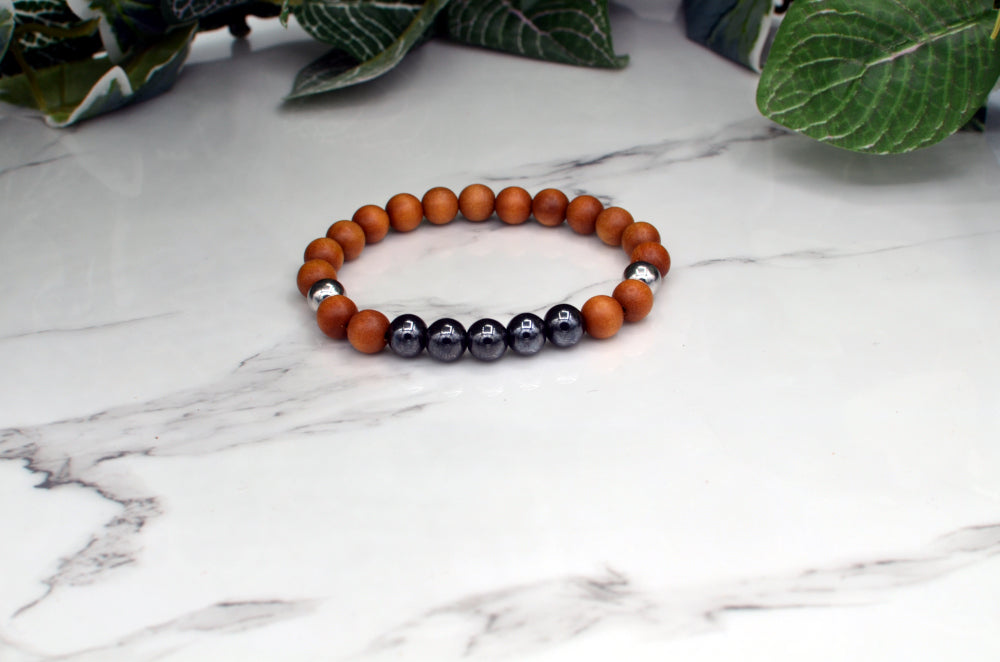 edelstenen armband met hematiet