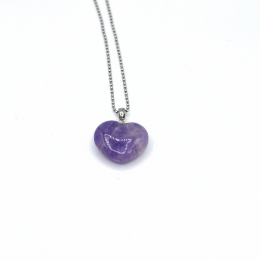 amethist harten ketting