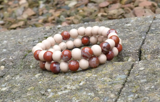 Natural Gemstone  jaspis breccie armband