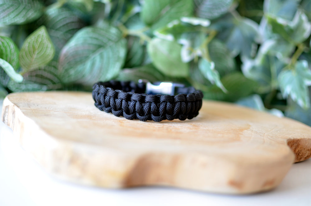 paracord armband zwart 
