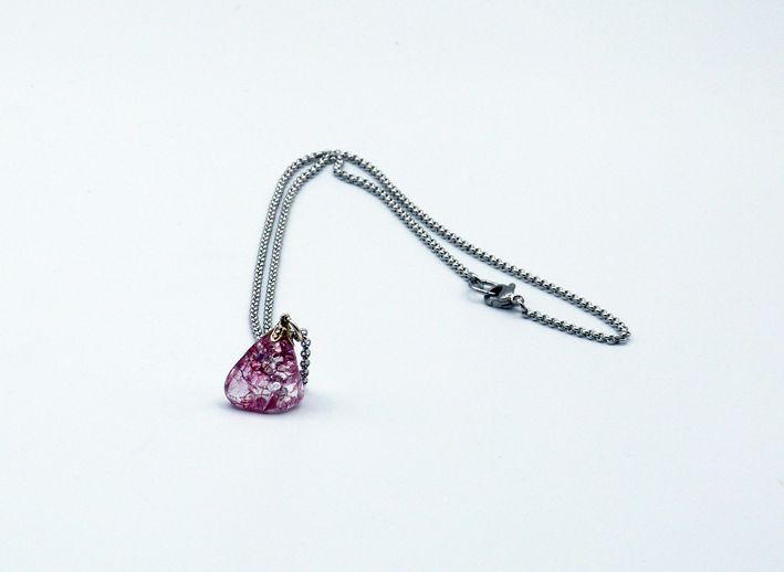bergkristal ketting crackle