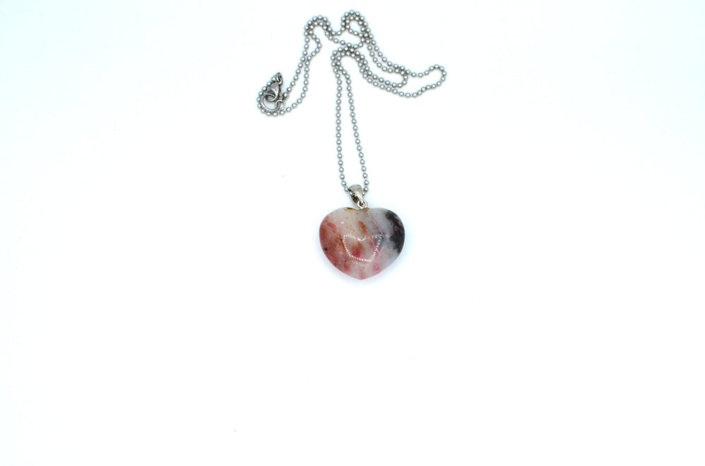 rhodoniet harten ketting