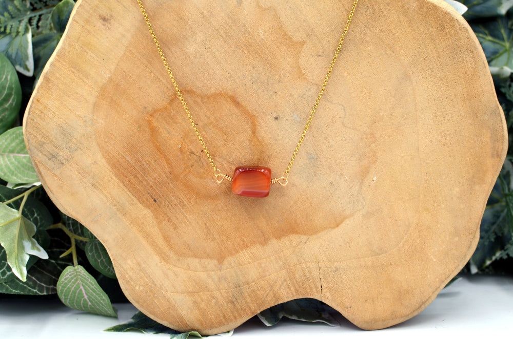 carneool edelstenen ketting 